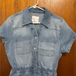 Celebrity Pink Denim Jumpsuit